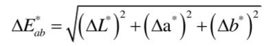 CIELAB色差公式